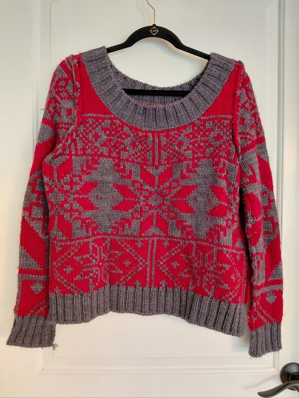 Free People Snowflake Boxy Sweater Size Small